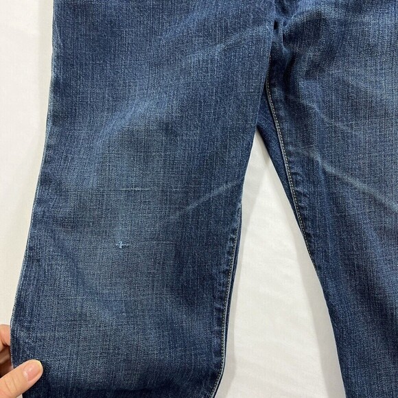 Levis 501 Button Fly Women Y2K Straight Leg Denim Blue Jeans Size W31 L32 - Picture 5 of 14